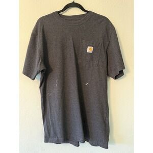 Carhartt Original Fit Short‎ Sleeve T Shirt Men's Size Medium Gray Heavyweight